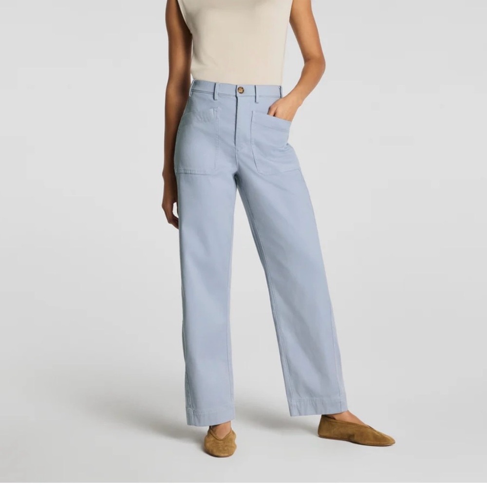 SPANX Stretch Twill Barrel Leg Pant w Patch Pocket *NWT*